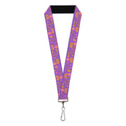 Lanyard - 1.0" - Furby Icons Collage Purples/Orange/Pinks Lanyards Furby