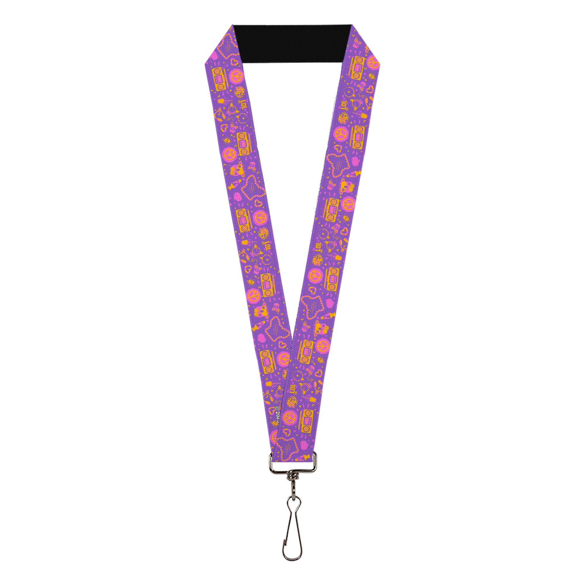 Lanyard - 1.0" - Furby Icons Collage Purples/Orange/Pinks Lanyards Furby