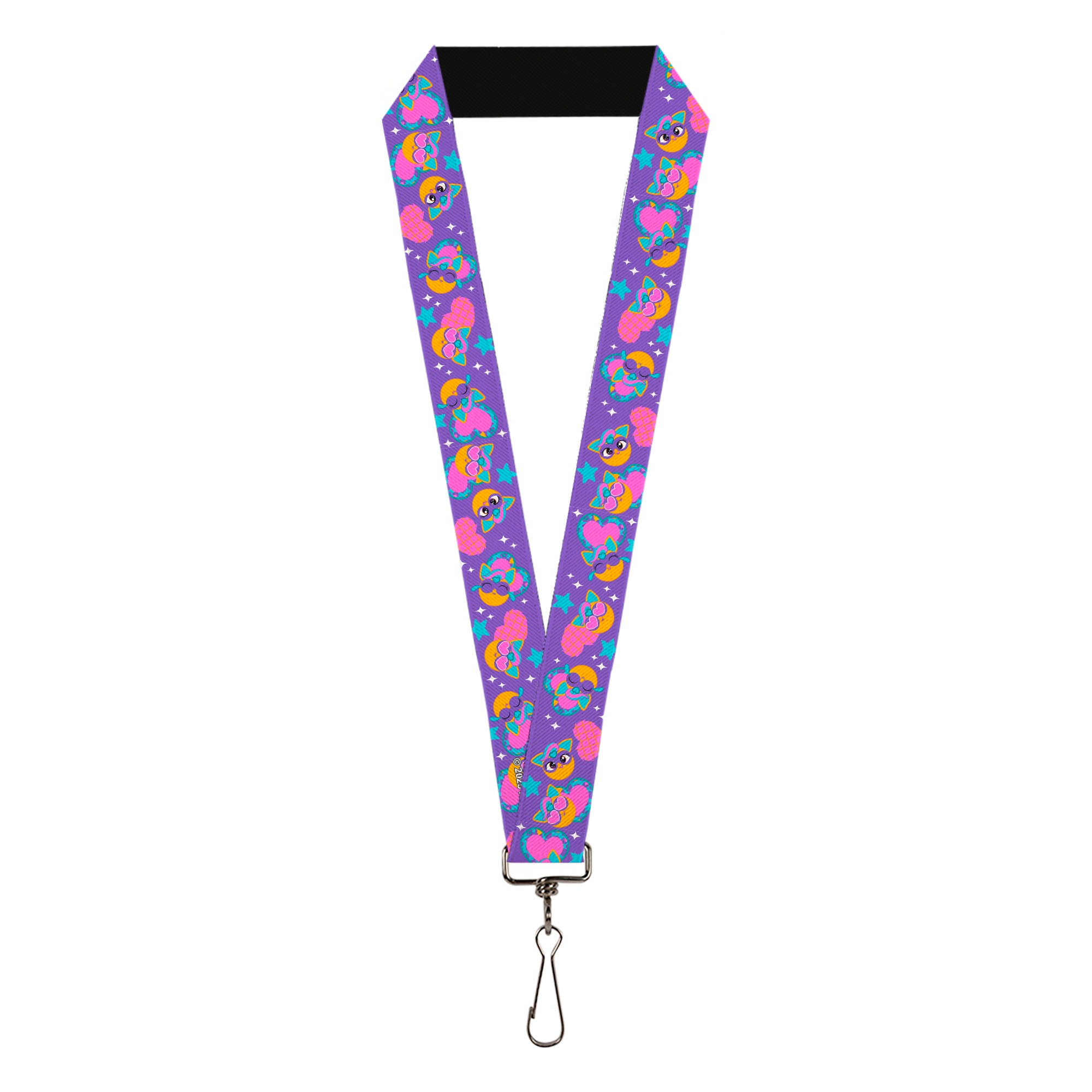 Lanyard - 1.0" - Fuby Furbmojis and Icons Collage Purple/Blues/Pinks Lanyards Furby