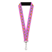 Lanyard - 1.0" - Fuby Furbmojis LOL Icons Collage Pinks/Blues Lanyards Furby