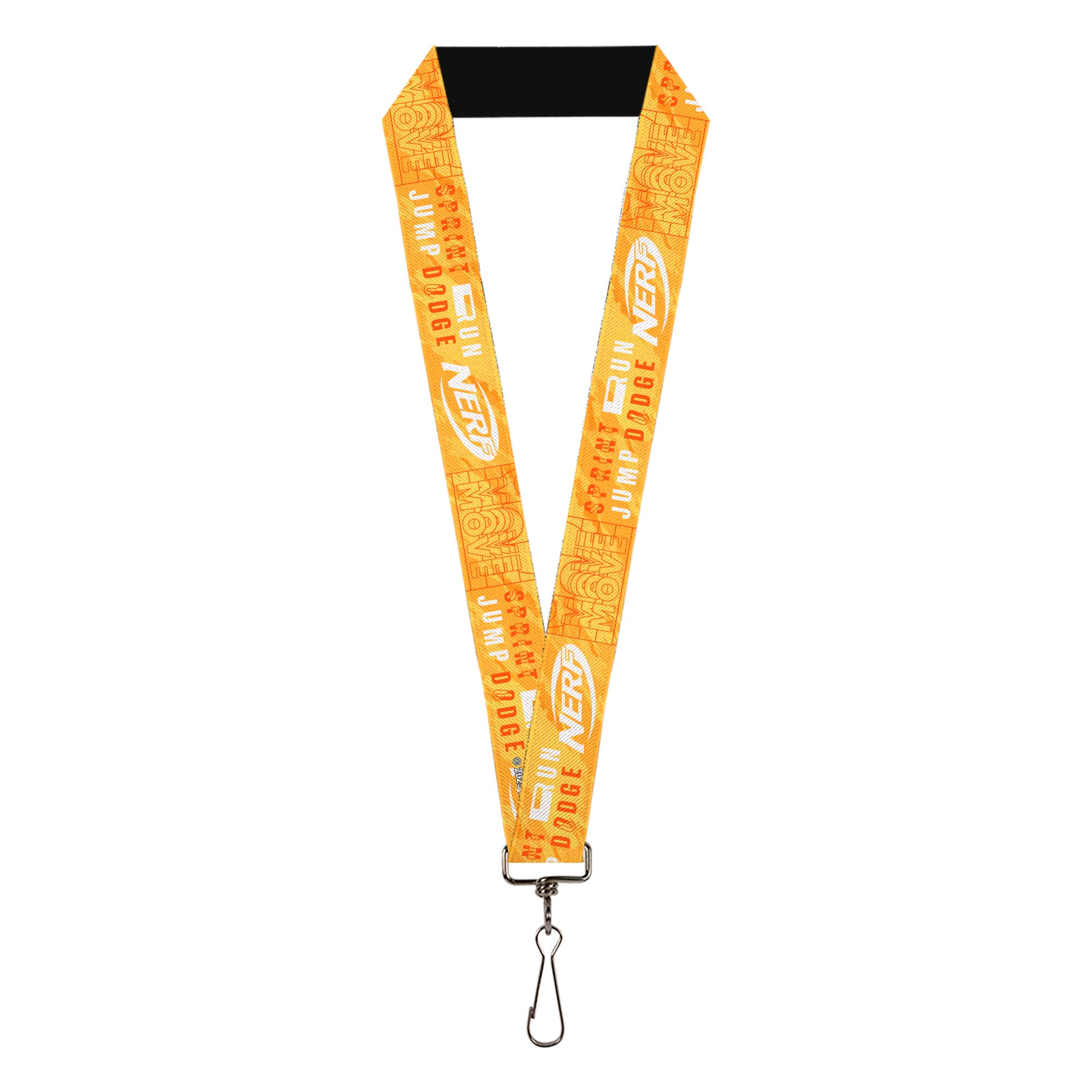 Lanyard - 1.0" - NERF Action Verbiage Collage Yellows/Orange/White Lanyards Nerf