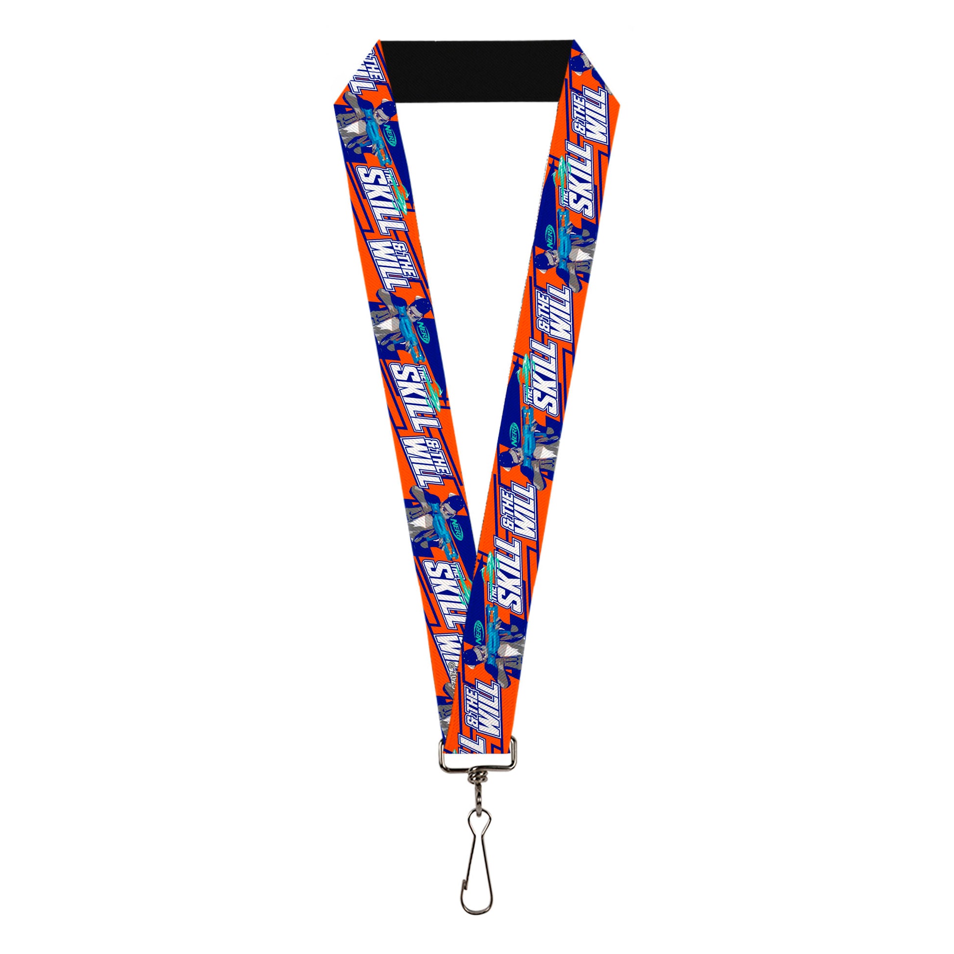 Lanyard - 1.0" - Nerf THE SKILL AND THE WILL Player Pose Orange/Blues Lanyards Nerf