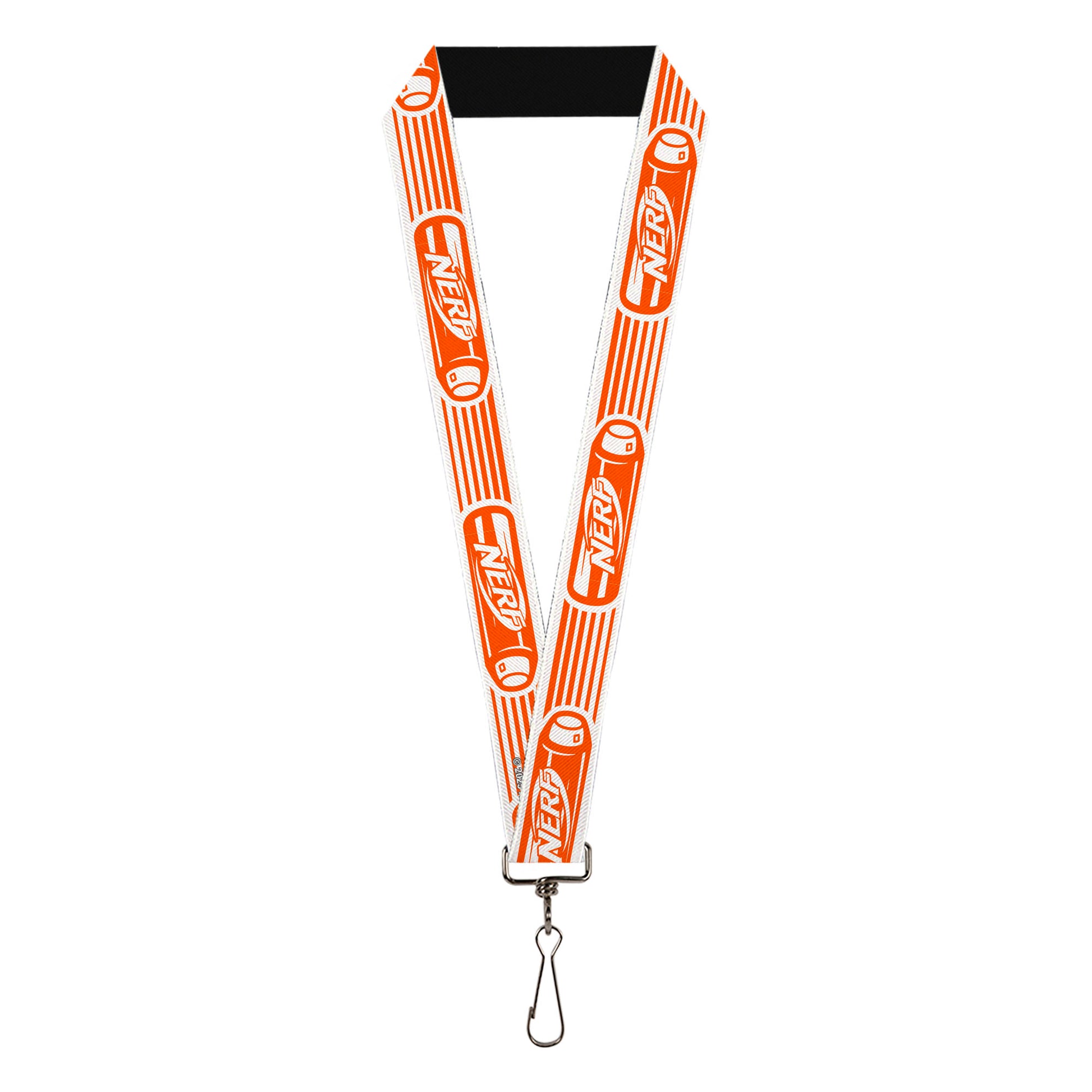 Lanyard - 1.0" - NERF Dart Logo Stripe White/Orange Lanyards Nerf