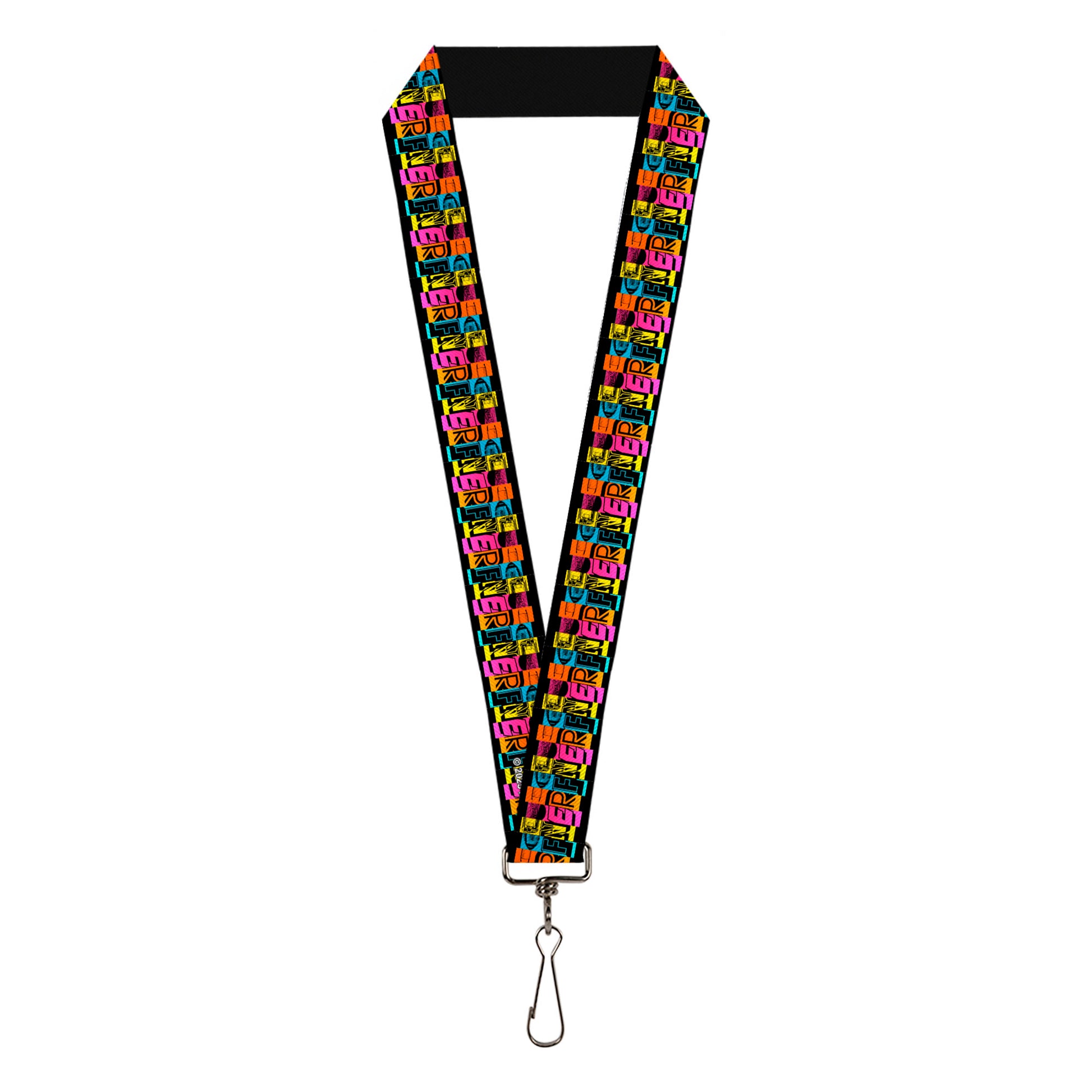 Lanyard - 1.0" - NERF Text and Toy Icon Blocks Multi Color/Black Lanyards Nerf