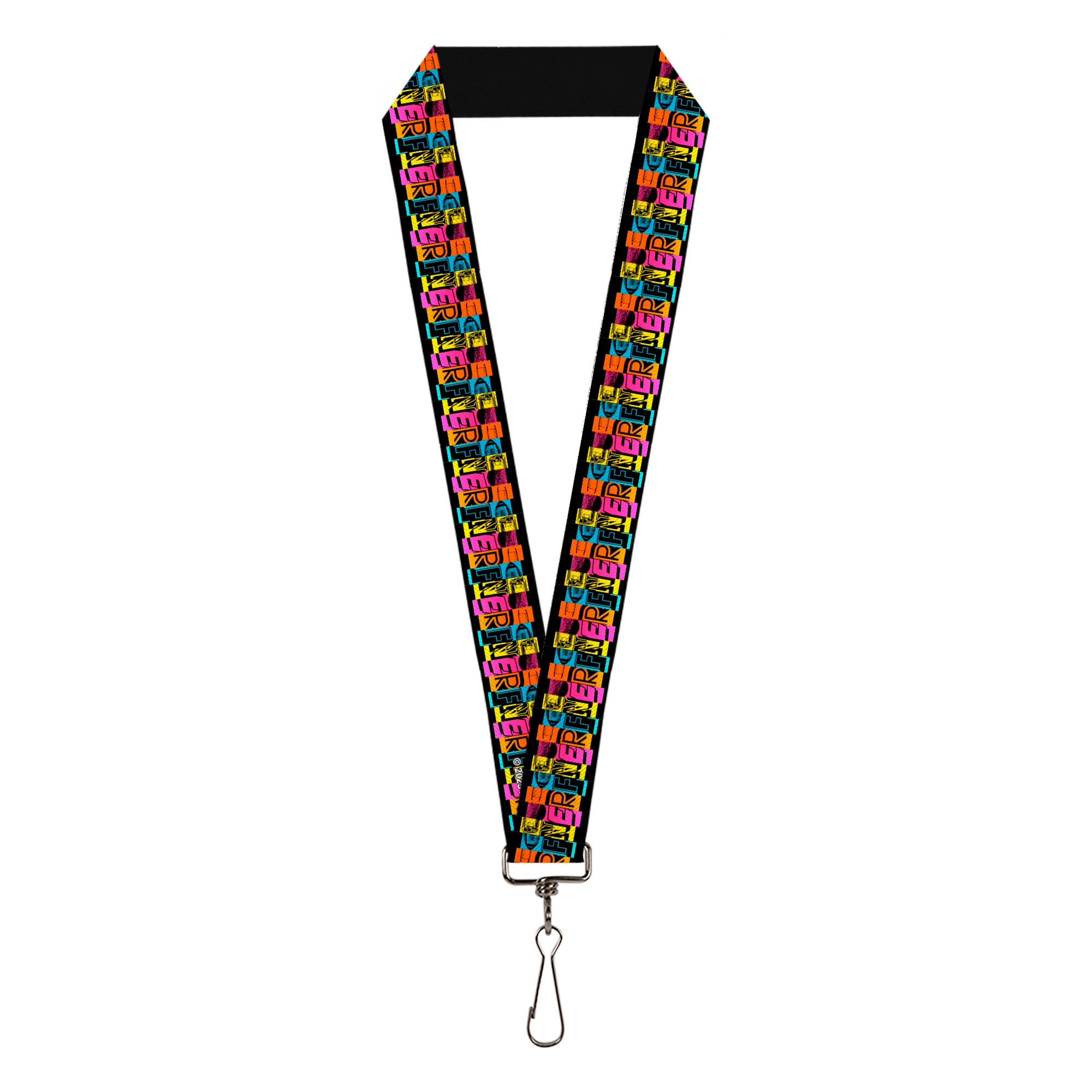Lanyard - 1.0" - NERF Text and Toy Icon Blocks Multi Color/Black Lanyards Nerf