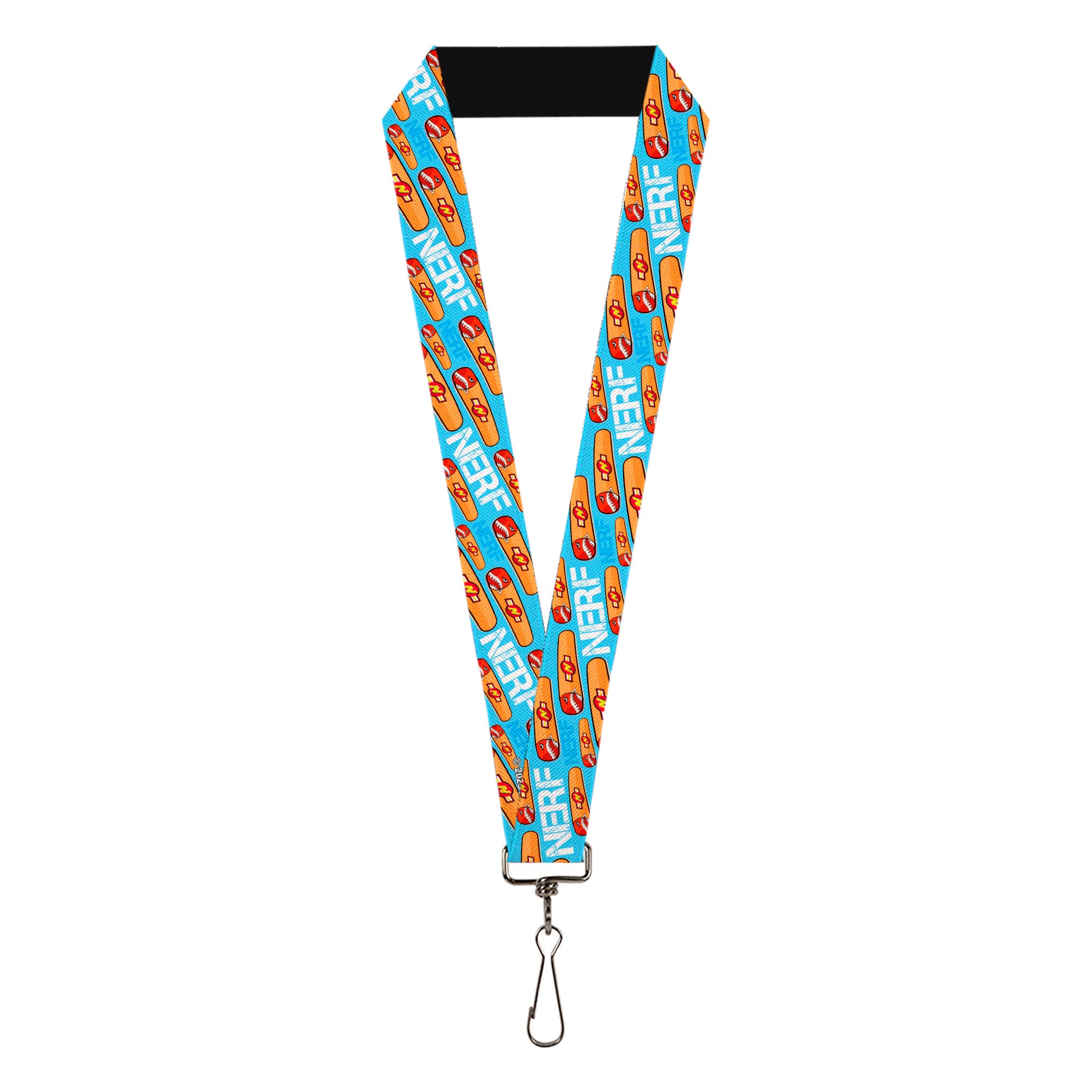 Lanyard - 1.0" - NERF Shark Darts and Text Blues/Oranges Lanyards Nerf