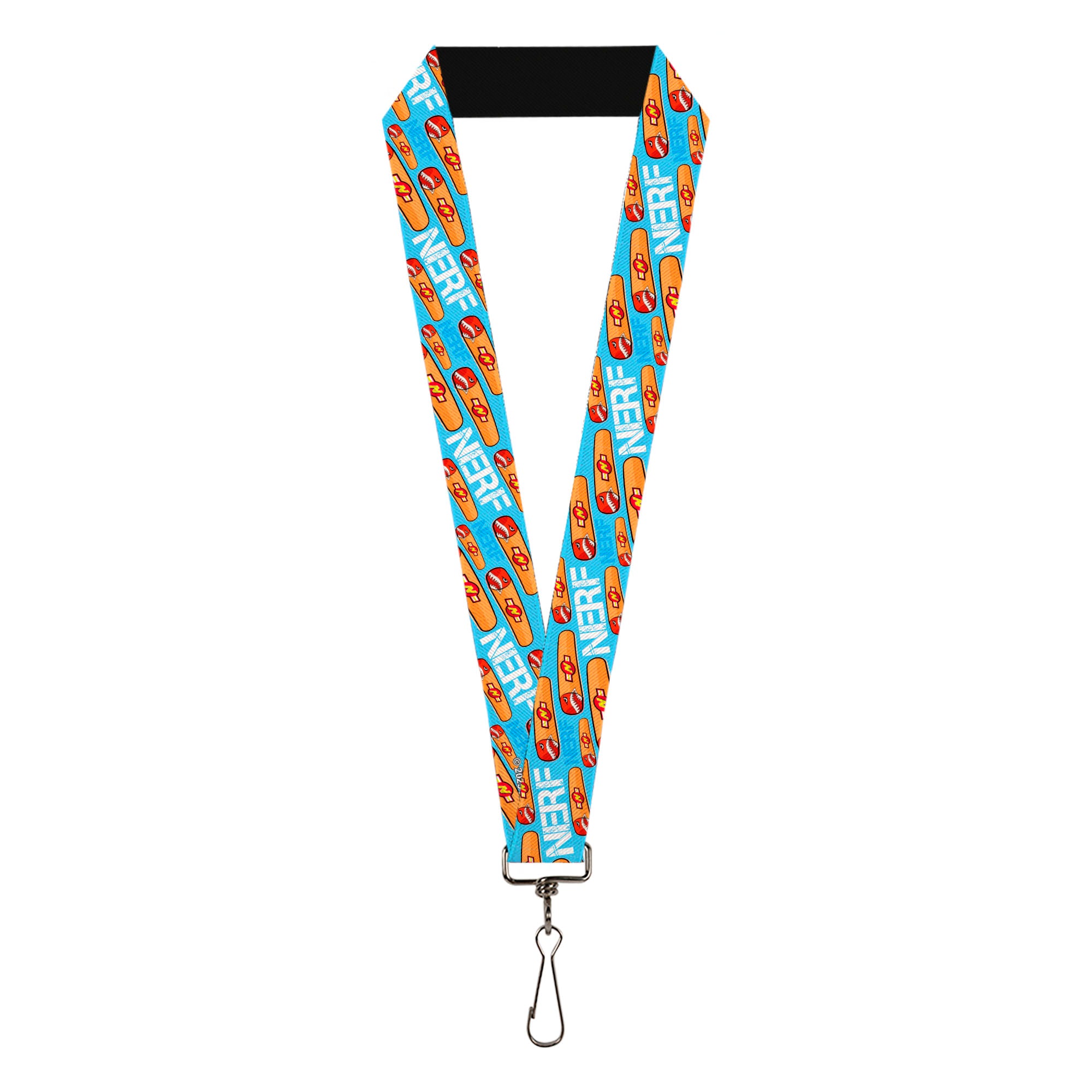 Lanyard - 1.0" - NERF Shark Darts and Text Blues/Oranges Lanyards Nerf