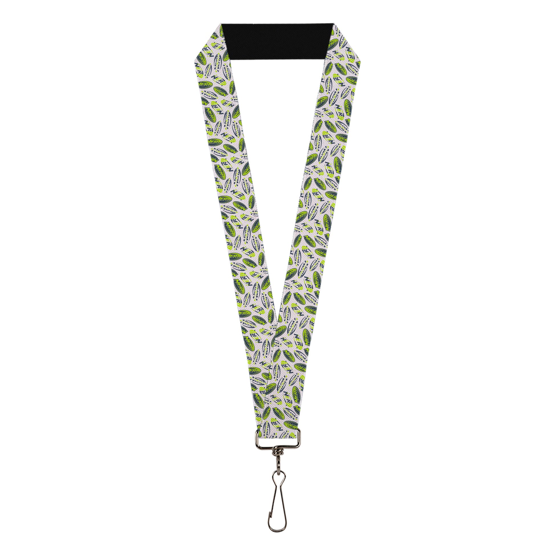 Lanyard - 1.0" - NERF Oval Logo Collage White/Blue/Green Lanyards Nerf