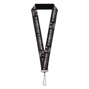 Lanyard - 1.0" - HEMI 5 7 LITER Black White Silver-Fade Lanyards Hemi