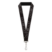 Lanyard - 1.0" - HEMI Bold Outline Black White Lanyards Hemi
