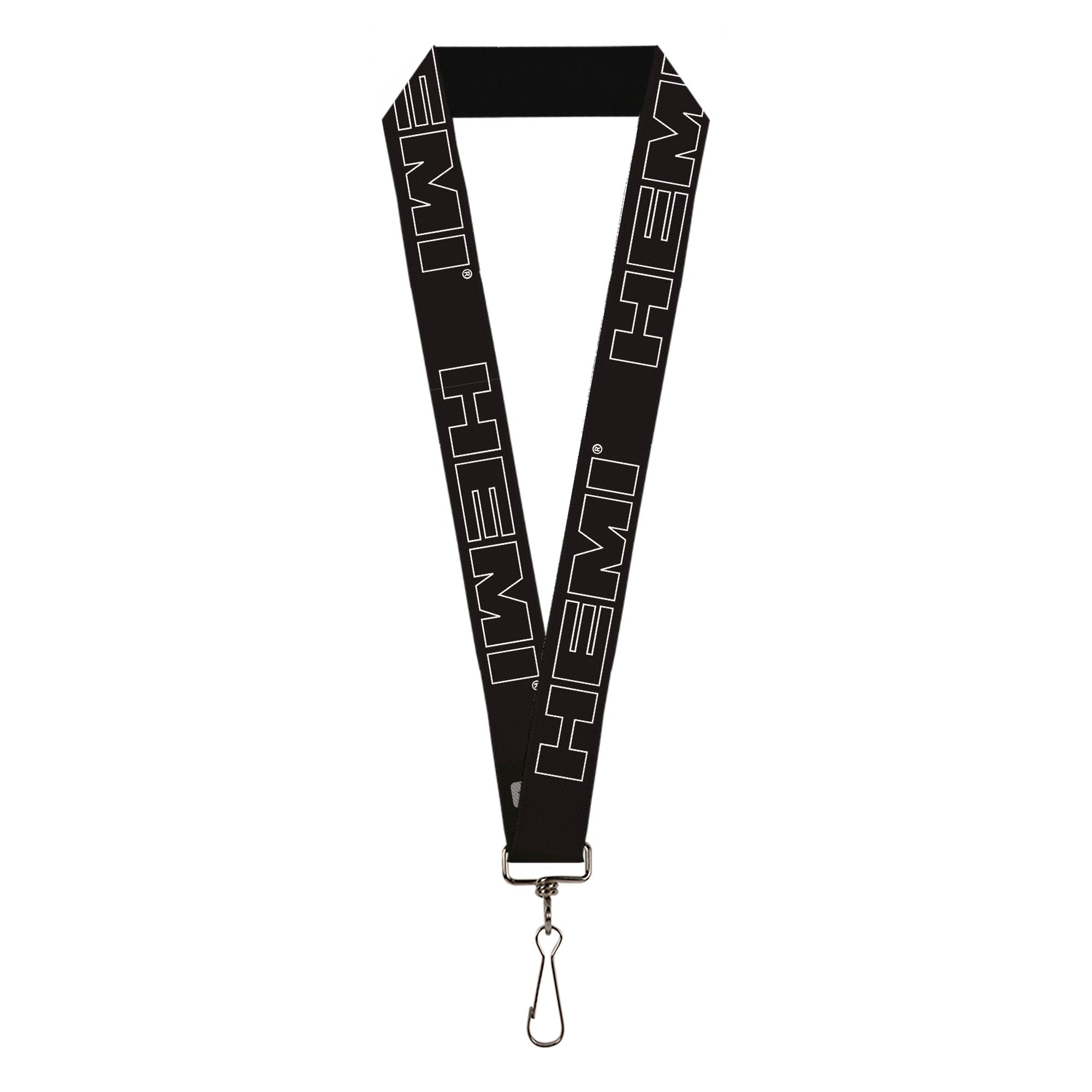 Lanyard - 1.0" - HEMI Bold Outline Black White Lanyards Hemi