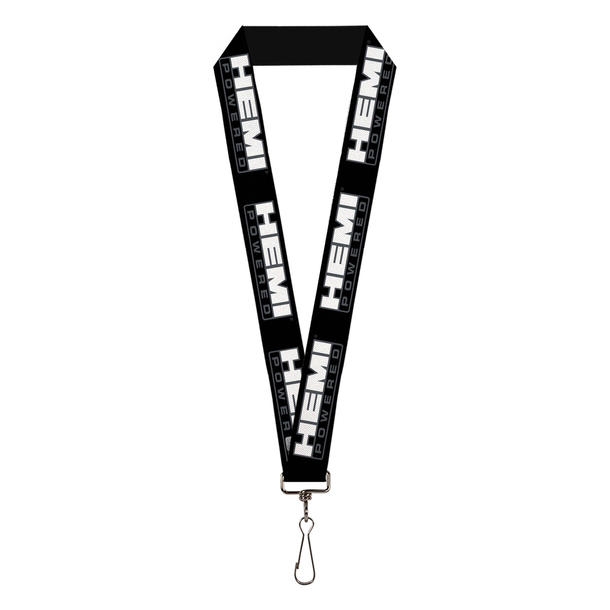 Lanyard - 1.0" - HEMI POWERED Logo Black Gray White Lanyards Hemi