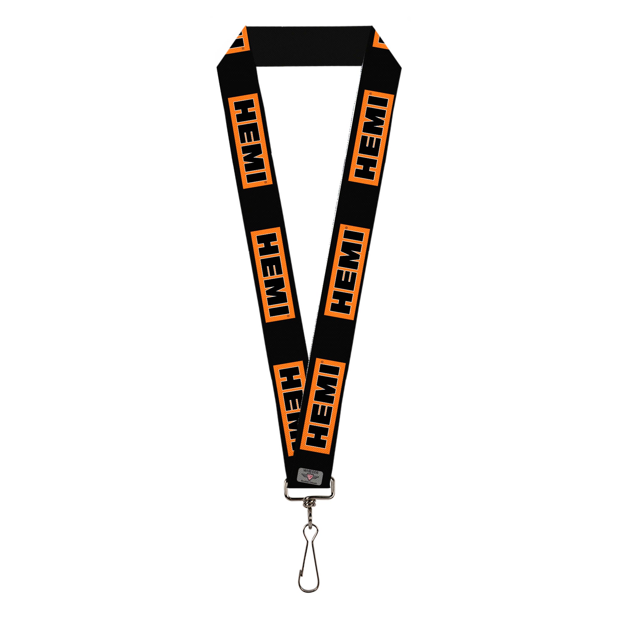 Lanyard - 1.0" - HEMI Bold Black Orange White Black Lanyards Hemi
