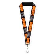 Lanyard - 1.0" - HEMI 426 Logo 392 426 Black Orange Silver-Fade Lanyards Hemi