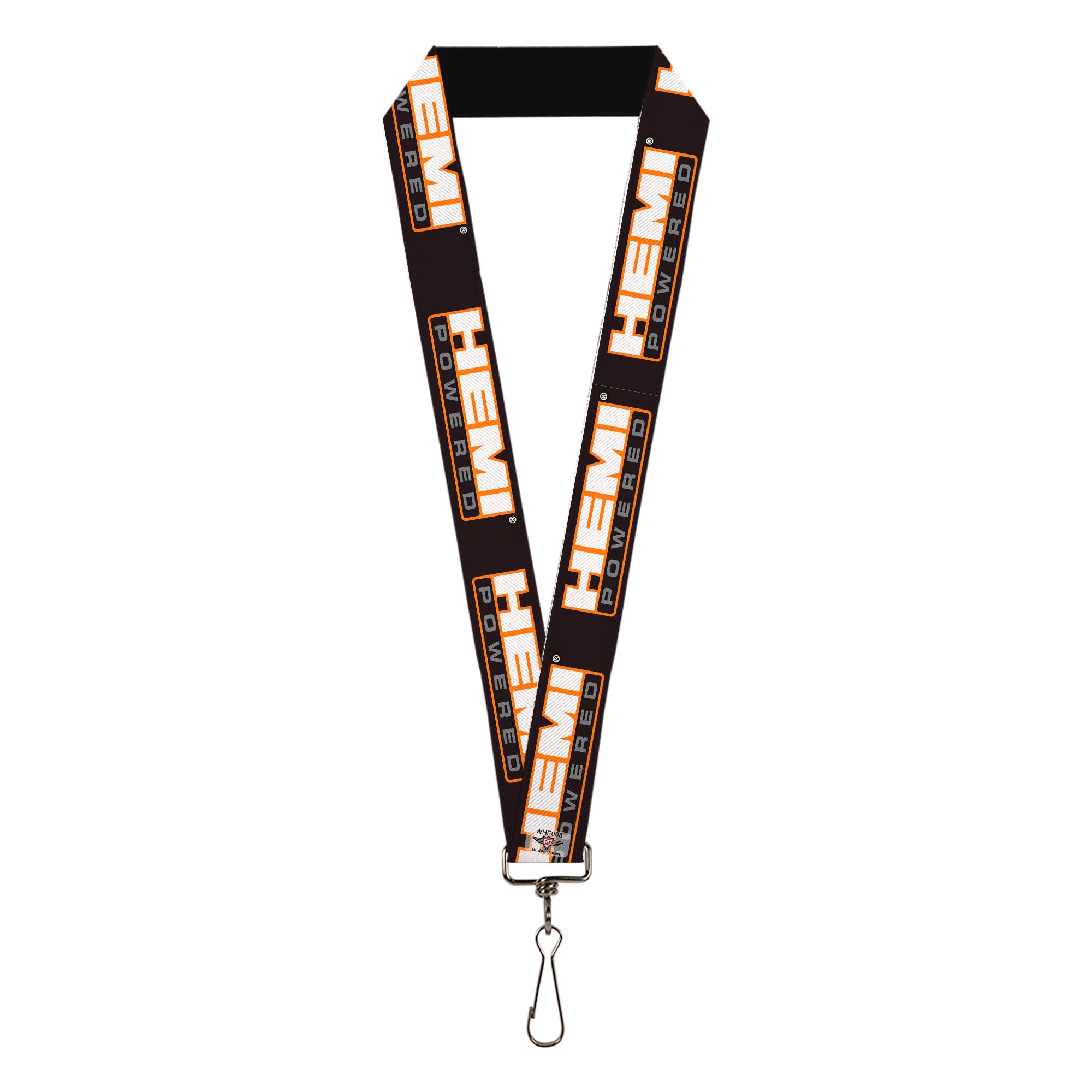 Lanyard - 1.0" - HEMI POWERED Logo Repeat Black Orange White Gray Lanyards Hemi