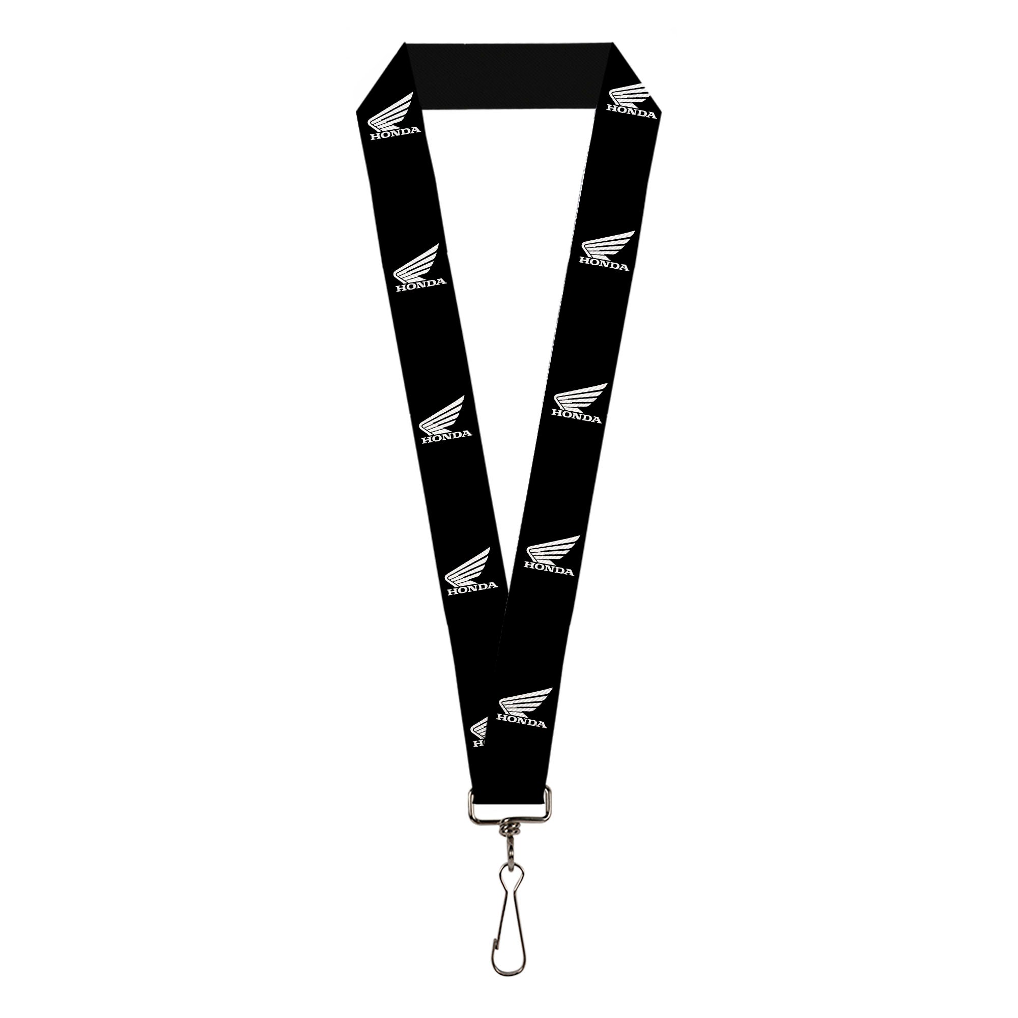 Lanyard - 1.0" - HONDA Motorcycle Logo Black White Lanyards Honda Motorsports
