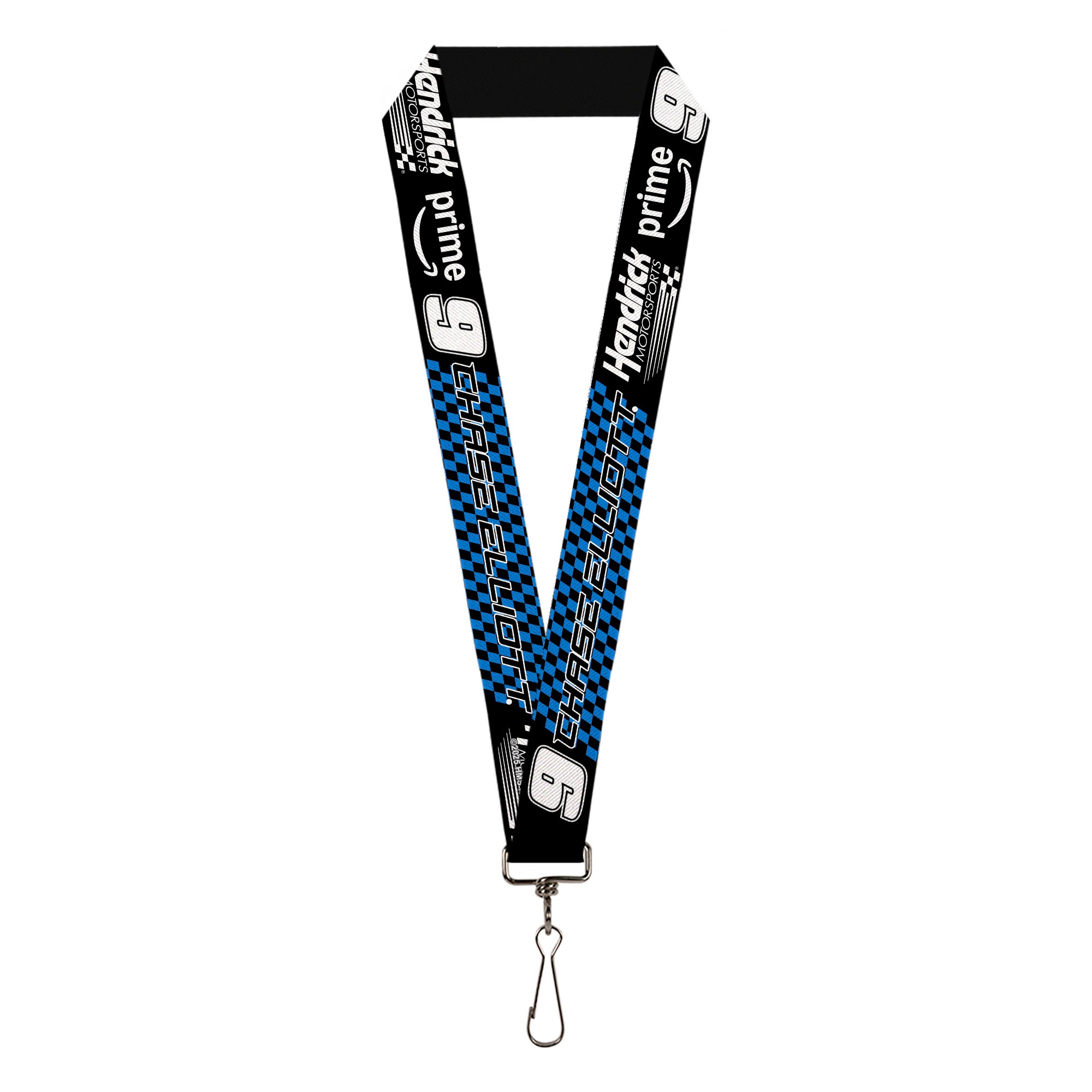 Lanyard - 1.0" - CHASE ELLIOTT #9 PRIME Hendrick Motorsports Logo Black/White/Blue Lanyards Hendrick Motorsports