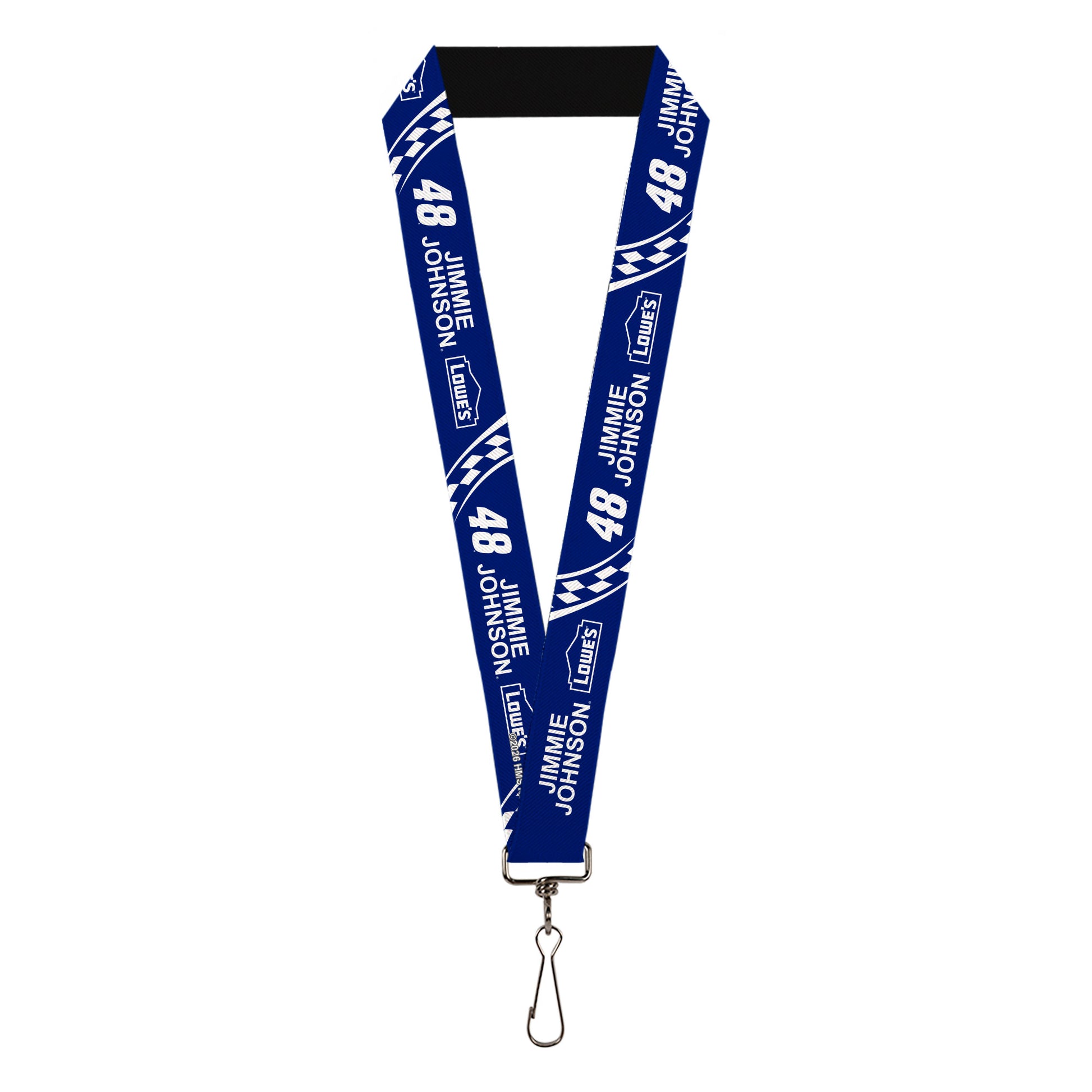 Lanyard - 1.0" - JIMMIE JOHNSON #48 LOWE'S Logo Checker Blue/White Lanyards Hendrick Motorsports