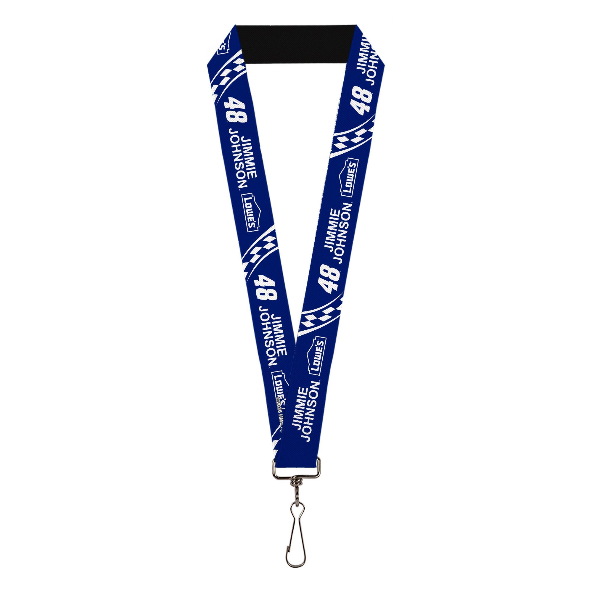 Lanyard - 1.0" - JIMMIE JOHNSON #48 LOWE'S Logo Checker Blue/White Lanyards Hendrick Motorsports