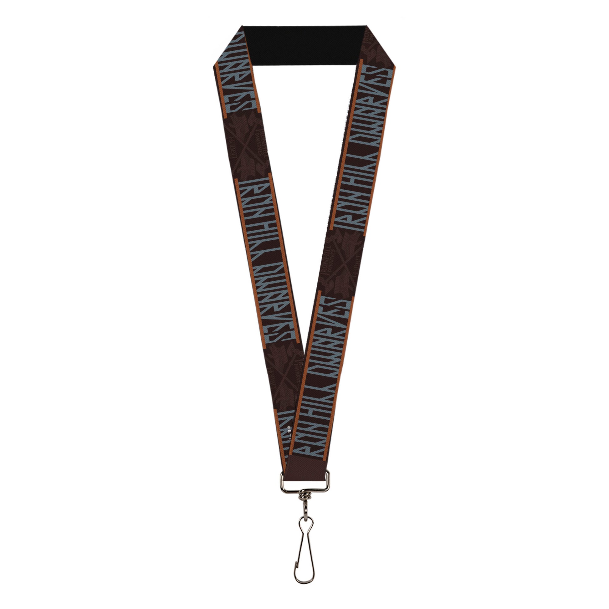 Lanyard - 1.0" - The Hobbit IRON HILL DWARVES Text and Title Logo Browns/Gray Lanyards The Hobbit
