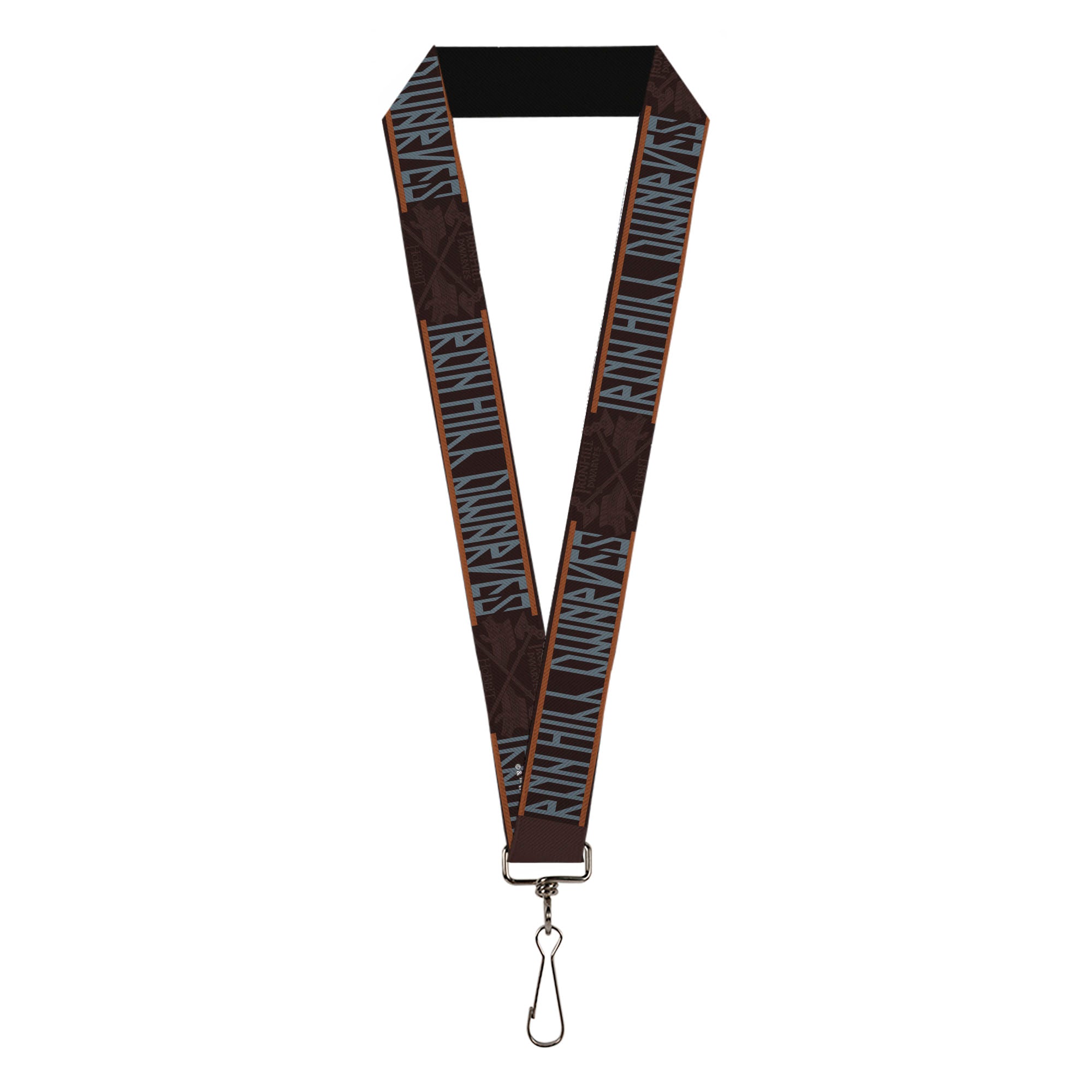Lanyard - 1.0" - The Hobbit IRON HILL DWARVES Text and Title Logo Browns/Gray Lanyards The Hobbit