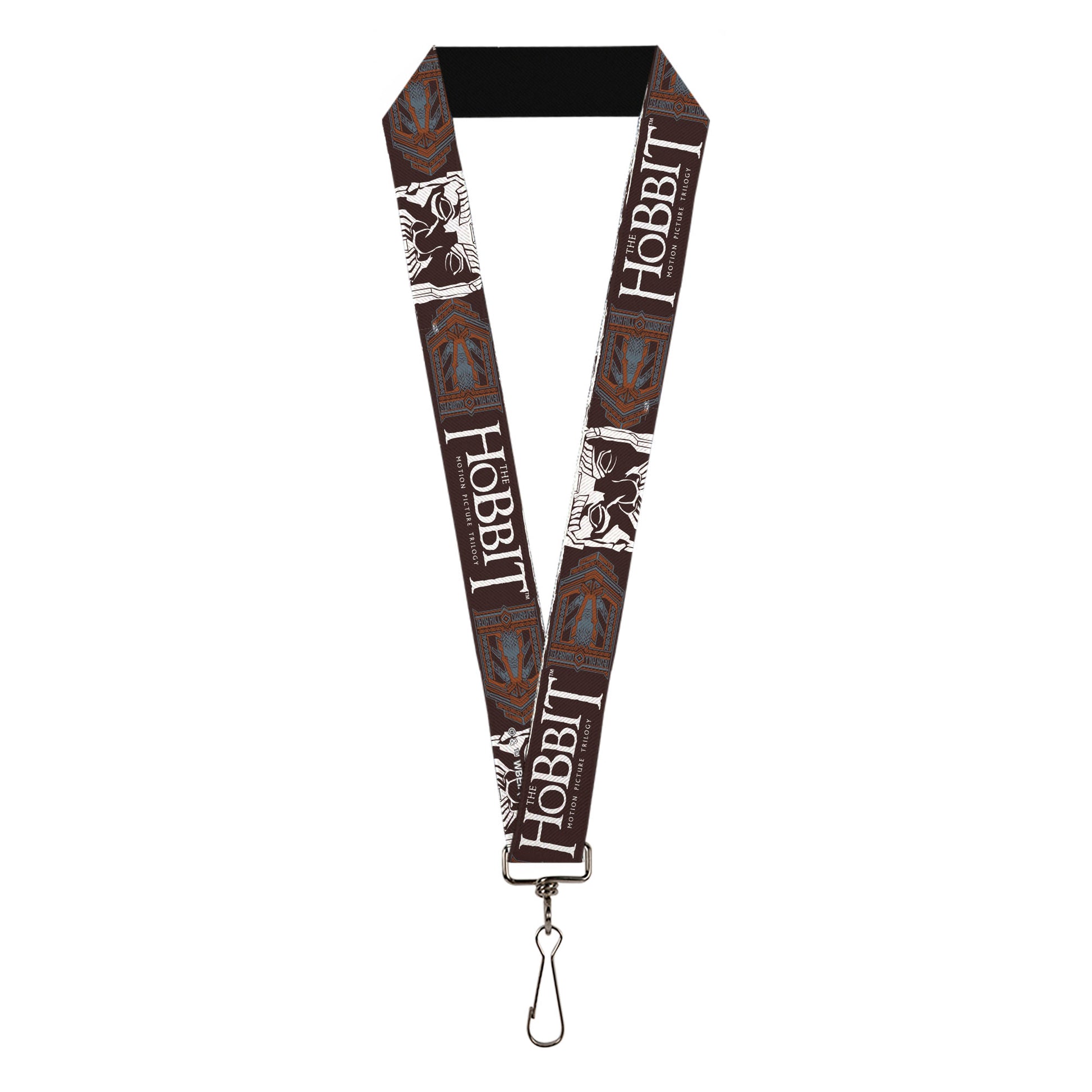 Lanyard - 1.0" - THE HOBBIT MOTION PICTURE TRILOGY Icon and Title Logo Brown/White Lanyards The Hobbit