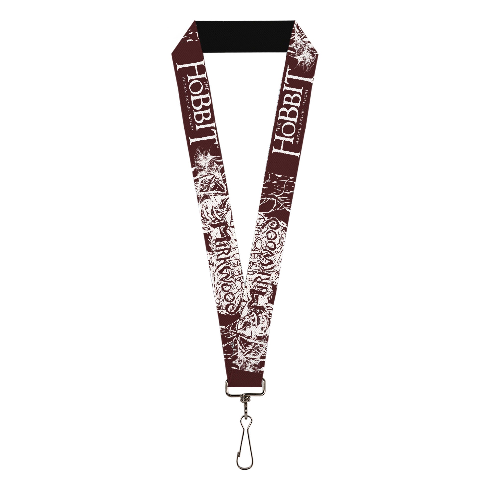 Lanyard - 1.0" - THE HOBBIT TRILOGY Title Logo and MIRKWOOD Text Brown/White Lanyards The Hobbit