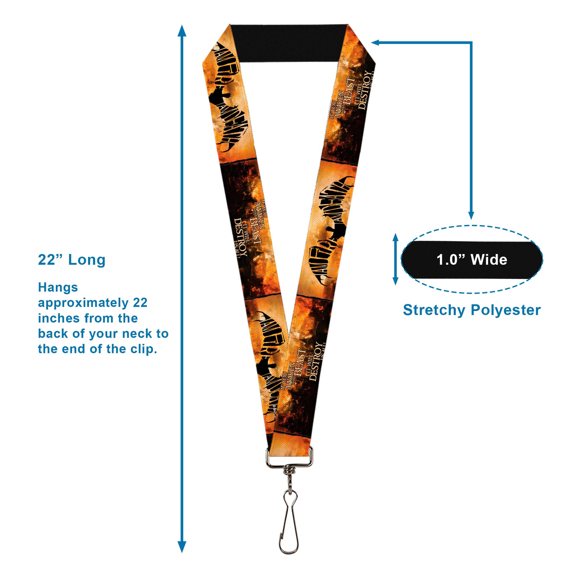 Lanyard - 1.0" - The Hobbit The Desolation of Smaug Quote Blocks Lanyards The Hobbit