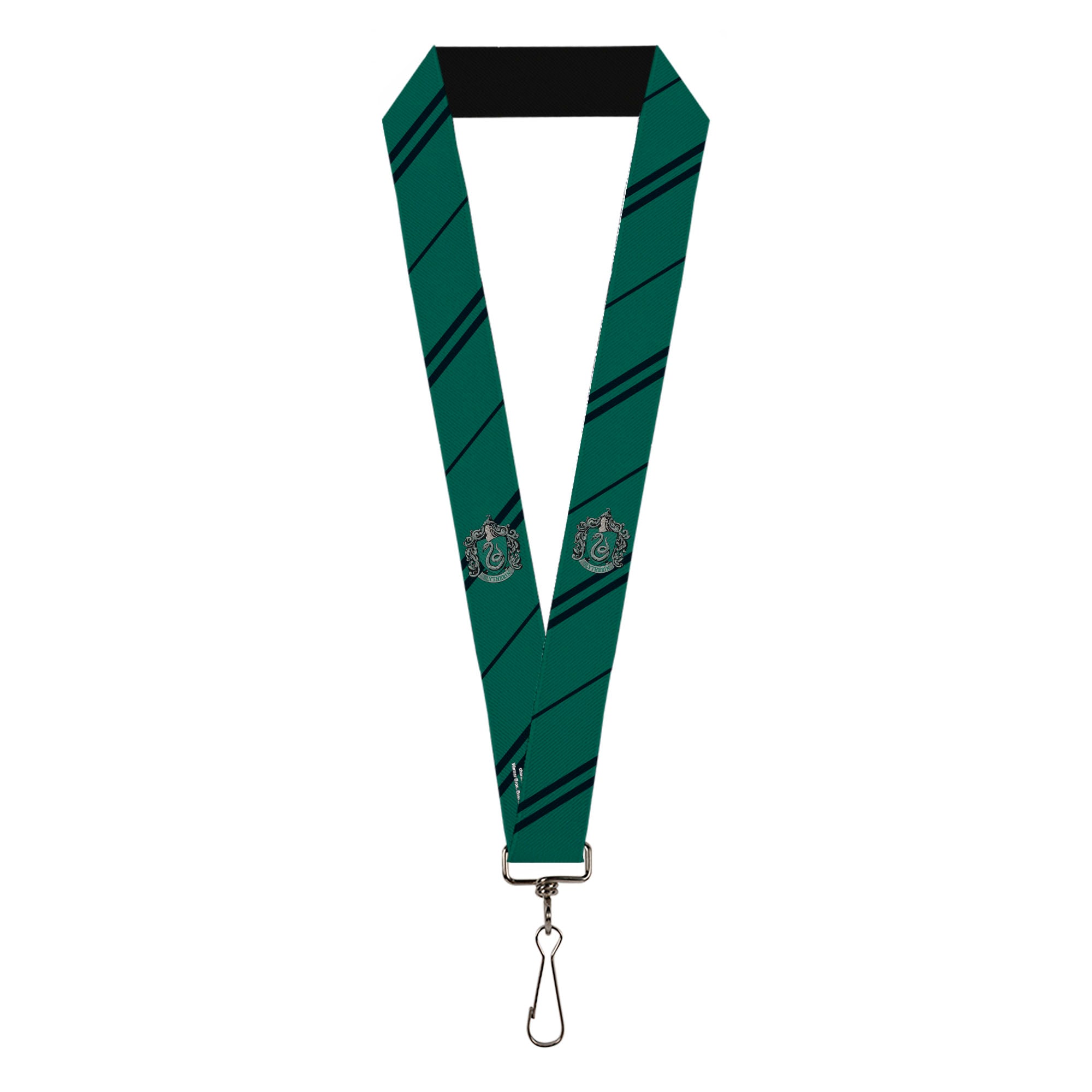 Lanyard - 1.0" - Slytherin Crest Stripe Green Black Lanyards Harry Potter