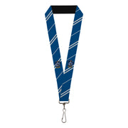 Lanyard - 1.0" - RAVENCLAW Crest Stripe Blue Gray Lanyards Harry Potter