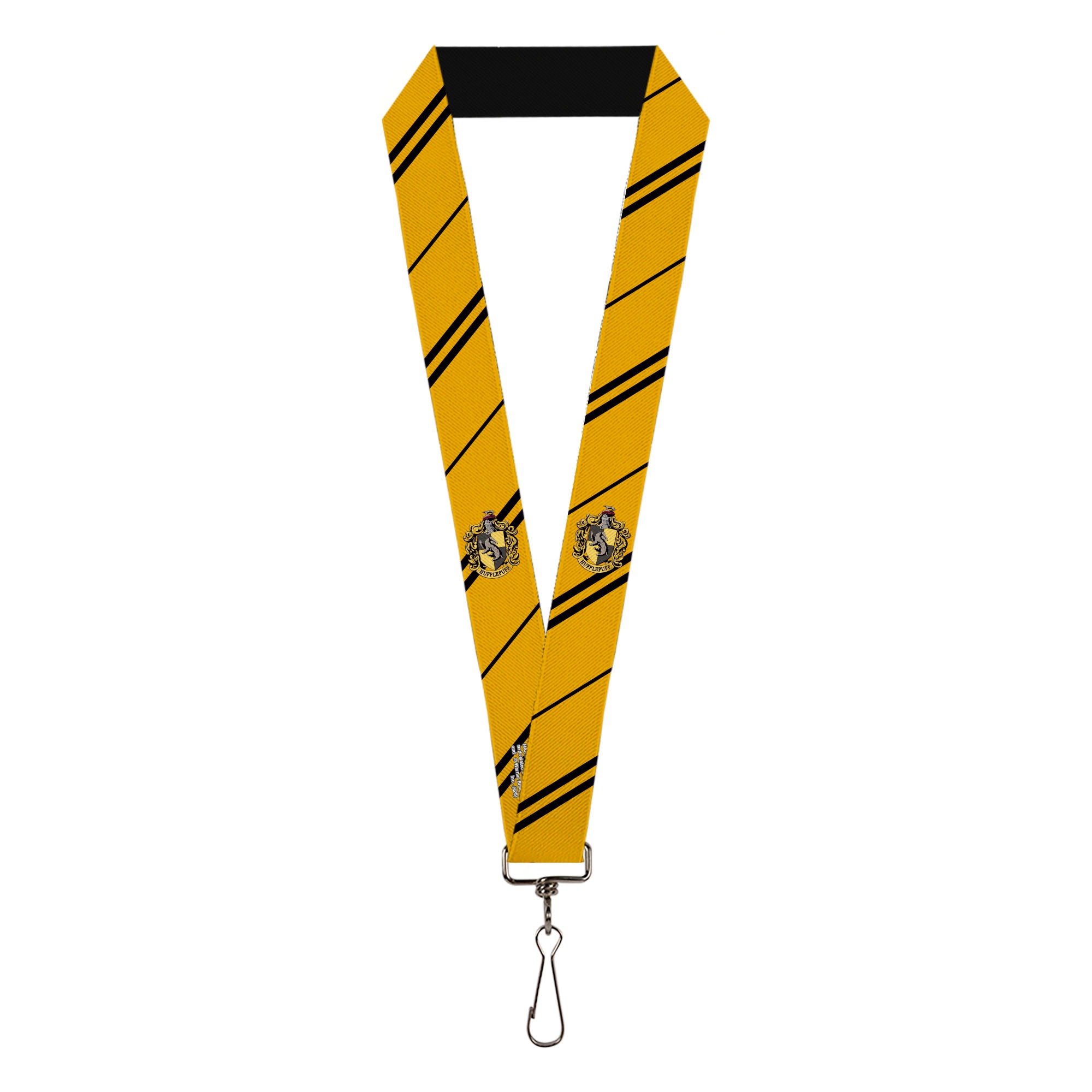 Lanyard - 1.0" - HUFFLEPUFF Crest Stripe Yellow Black Lanyards Harry Potter
