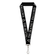 Lanyard - 1.0" - THE DEATHLY HALLOWS Symbol Black White Lanyards Harry Potter