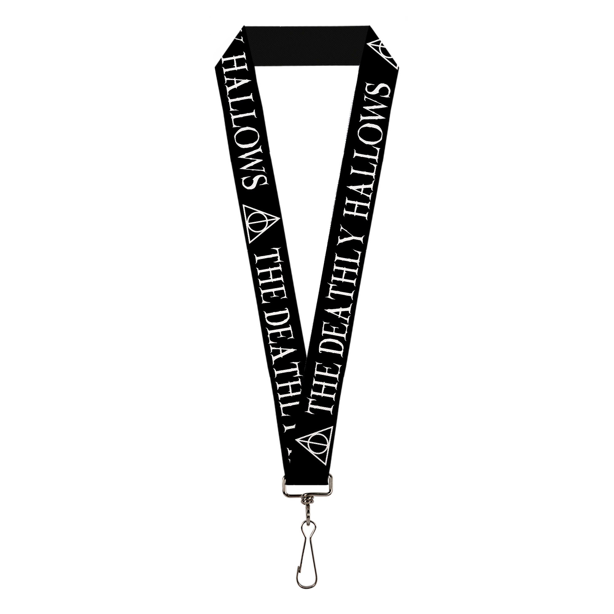 Lanyard - 1.0" - THE DEATHLY HALLOWS Symbol Black White Lanyards Harry Potter