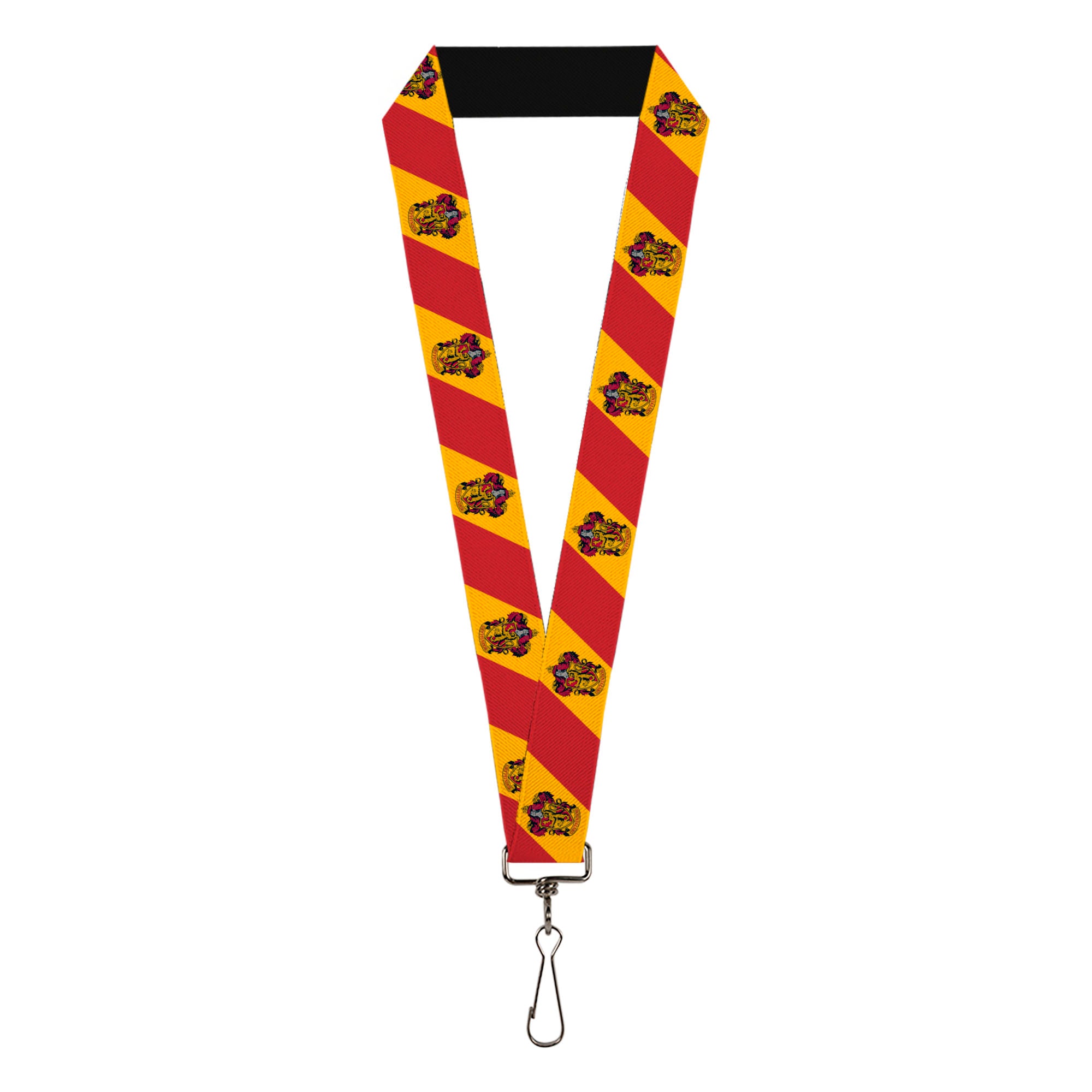 Lanyard - 1.0" - GRYFFINDOR Crest Diagonal Stripe Gold Red Lanyards Harry Potter