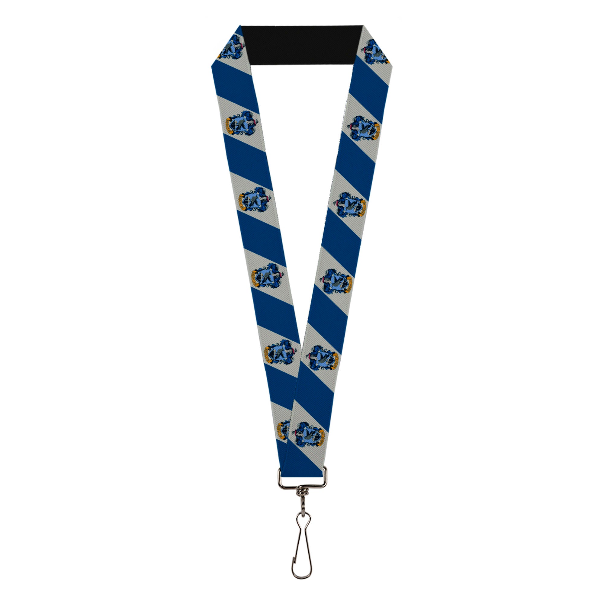 Lanyard - 1.0" - RAVENCLAW Crest Diagonal Stripe Gray Blue Lanyards Harry Potter