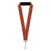Lanyard - 1.0" - Harry Potter Gryffindor Crest Plaid Reds Gold Lanyards Harry Potter