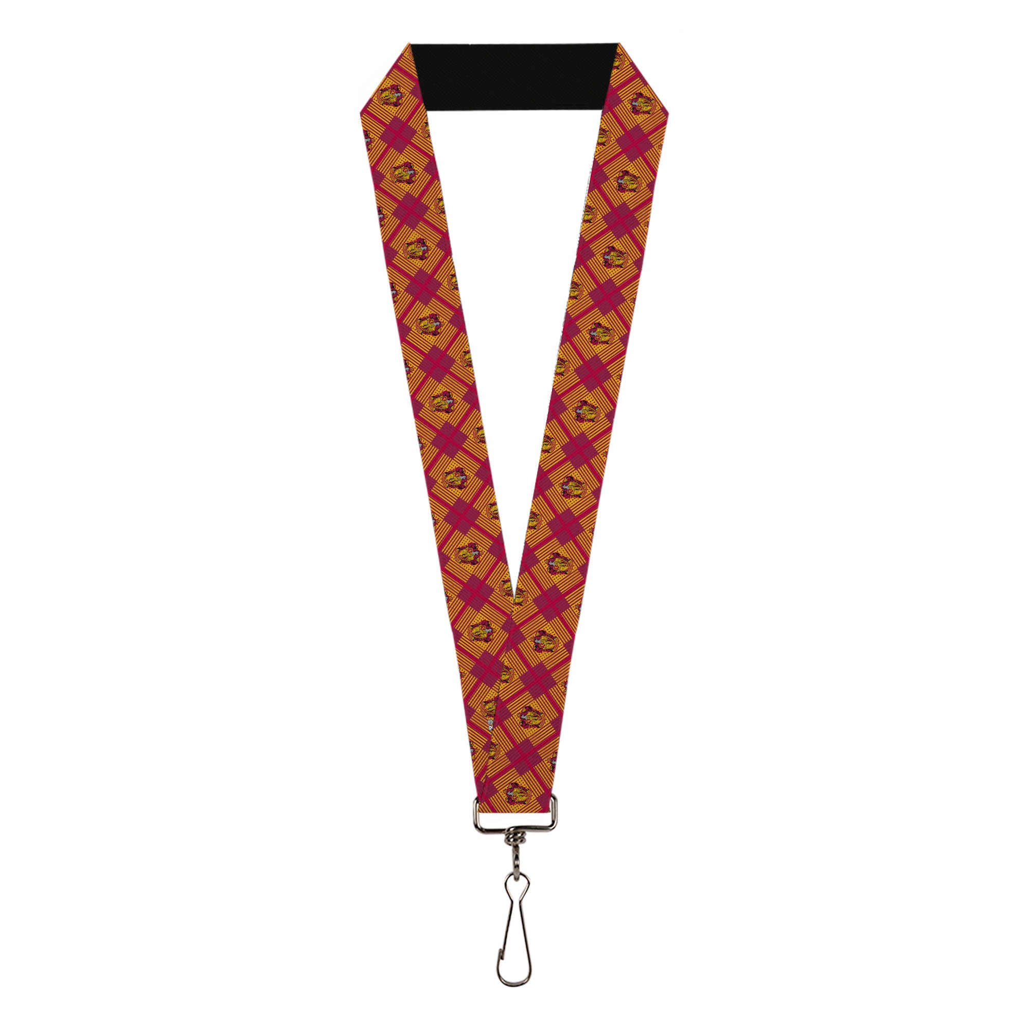 Lanyard - 1.0" - Harry Potter Gryffindor Crest Plaid Reds Gold Lanyards Harry Potter