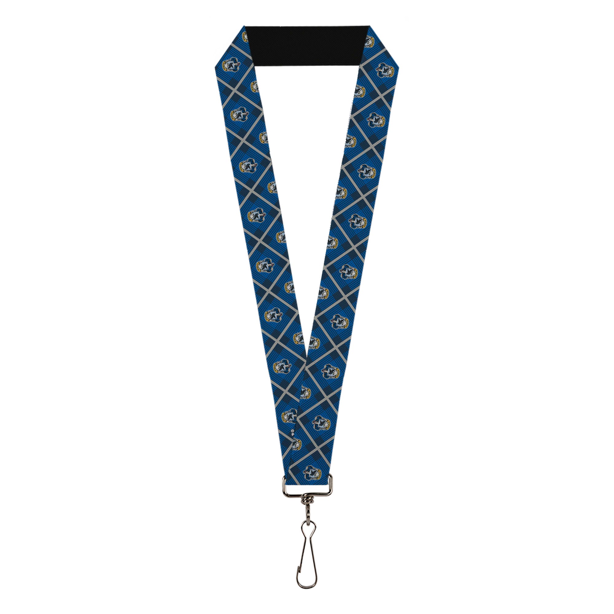 Lanyard - 1.0" - Harry Potter Ravenclaw Crest Plaid Blues Gray Lanyards Harry Potter