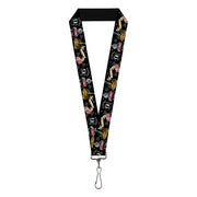 Lanyard - 1.0" - Harry Potter PLATFORM 9 3 4 Collage Black White Lanyards Harry Potter