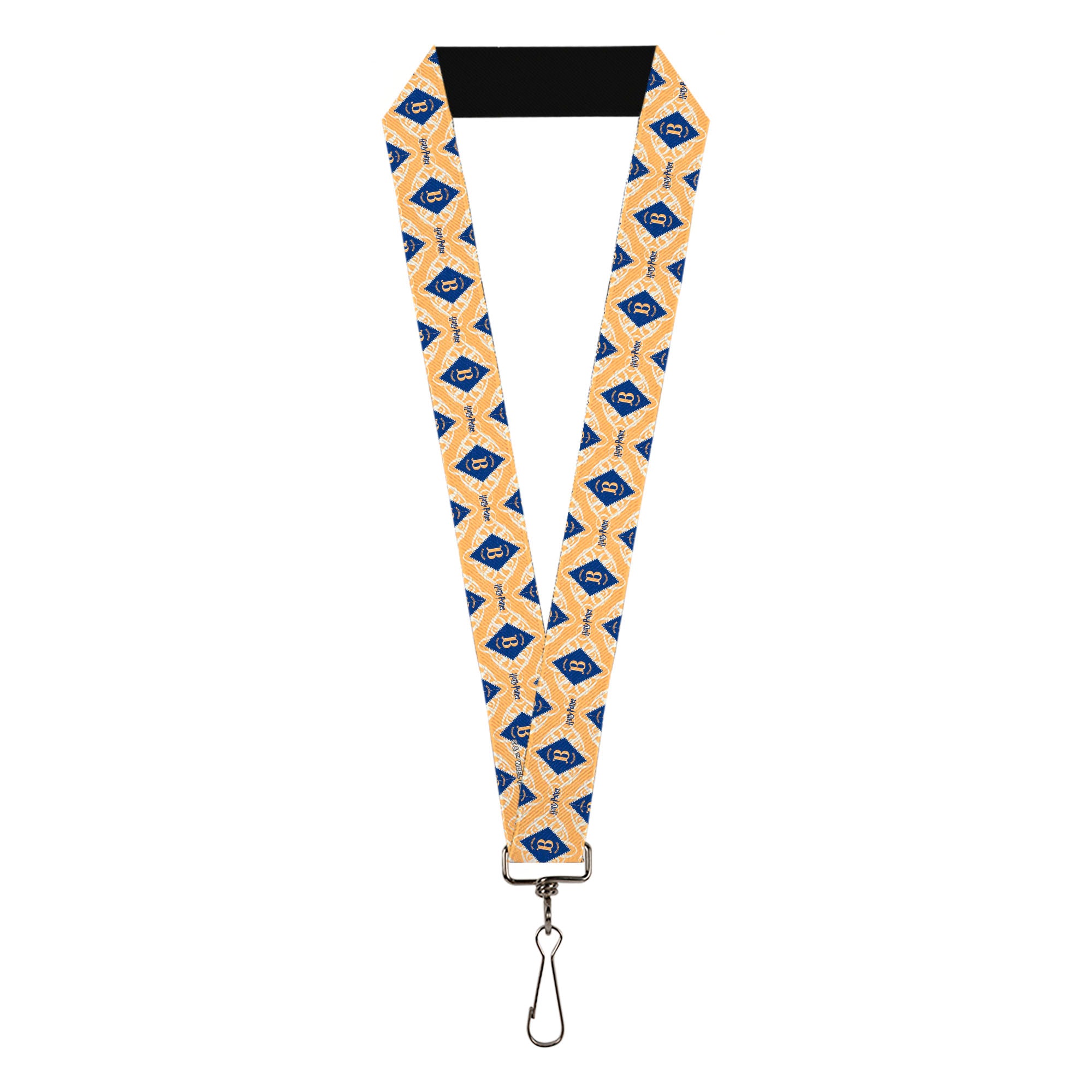 Lanyard - 1.0" - HARRY POTTER Butterbeer Diamond Logo White/Yellow/Blue Lanyards Harry Potter