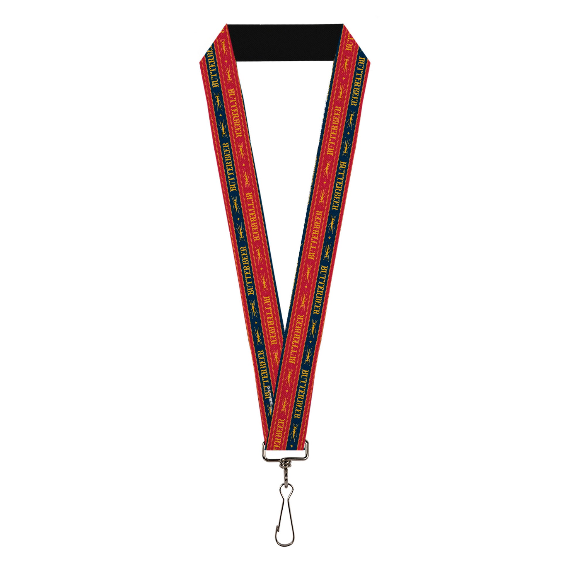 Lanyard - 1.0" - Harry Potter BUTTERBEER Stripe Red/Blue/Golden Yellow Lanyards Harry Potter