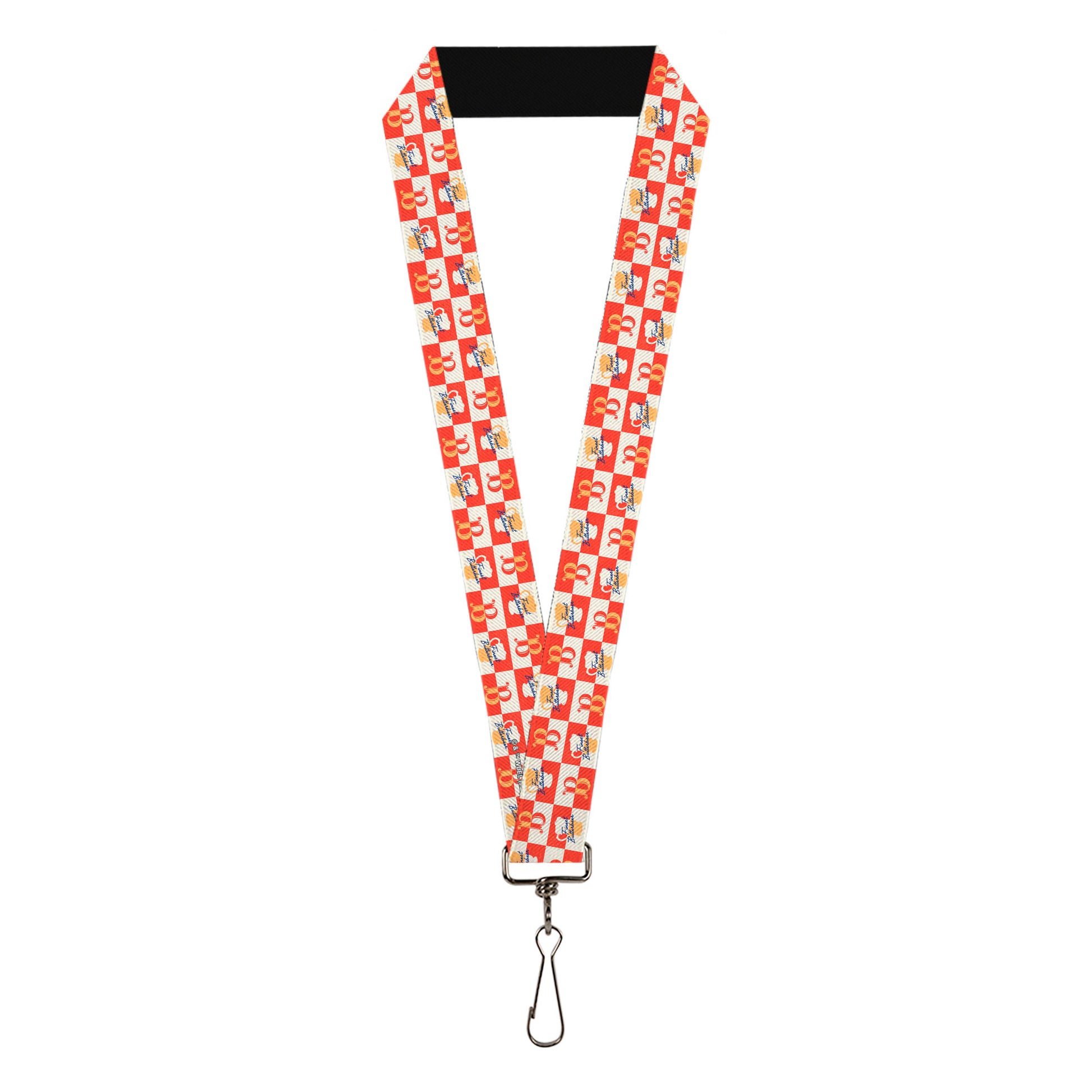 Lanyard - 1.0" - HARRY POTTER FINEST BUTTERBEER Logo and Mug Checker Red/White/Yellow Lanyards Harry Potter