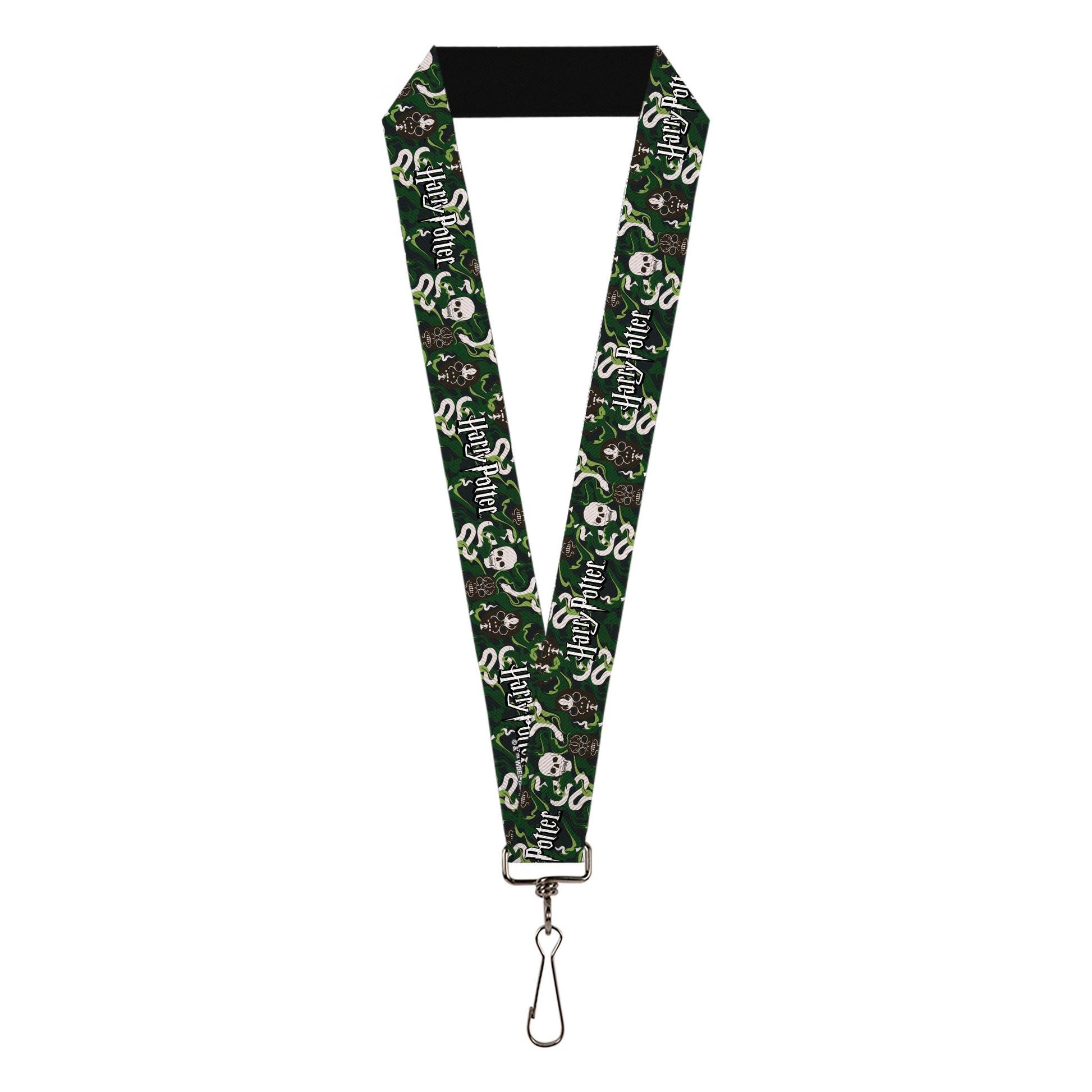 Lanyard - 1.0" - HARRY POTTER Slytherin Camo and Title Logo Greens Lanyards Harry Potter