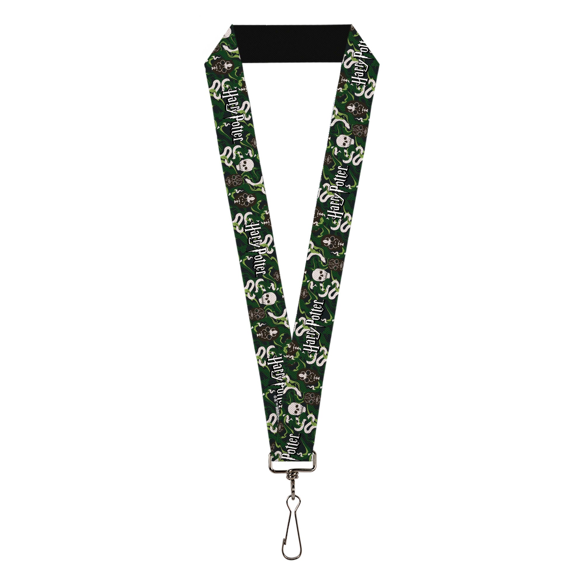 Lanyard - 1.0" - HARRY POTTER Slytherin Camo and Title Logo Greens Lanyards Harry Potter