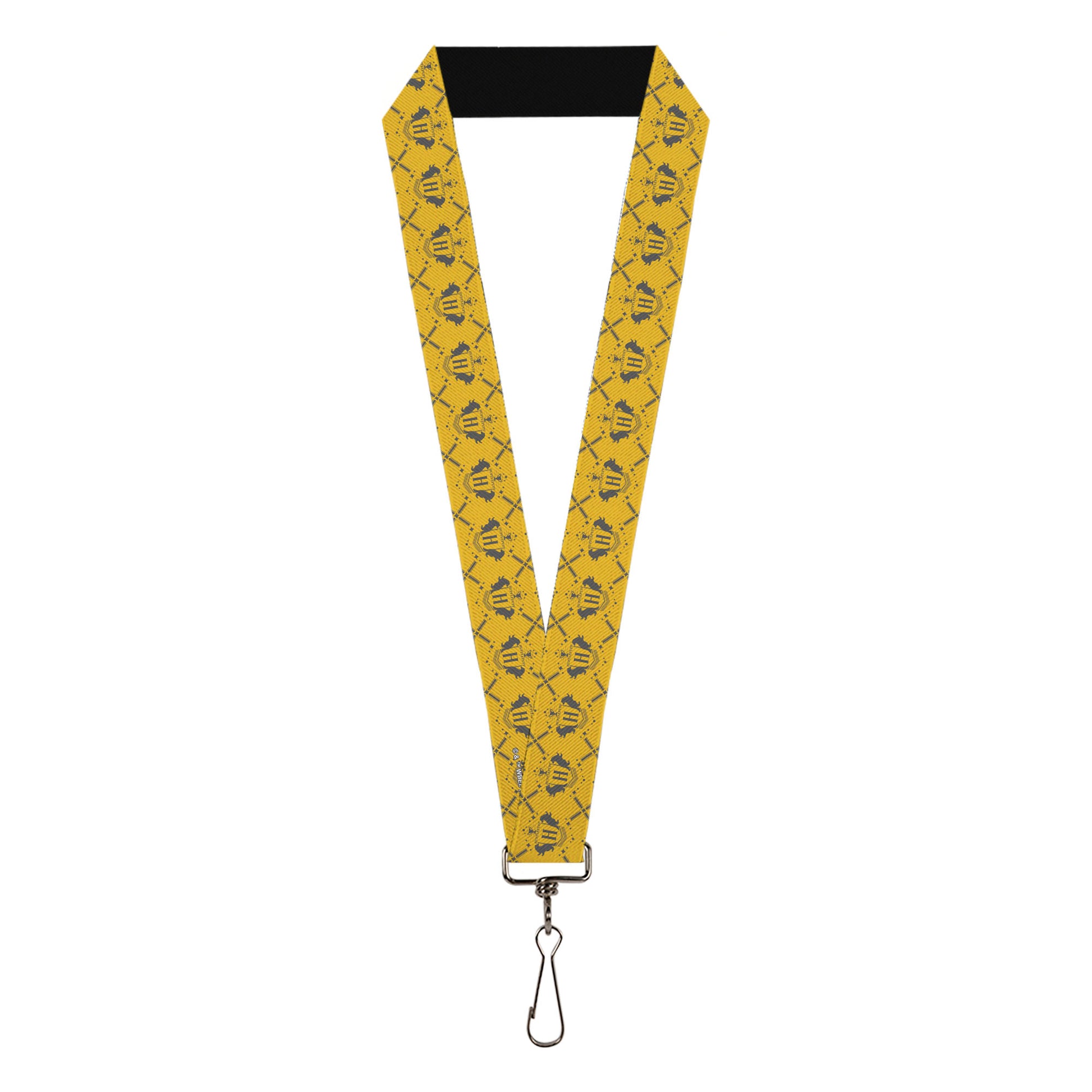 Lanyard - 1.0" - Harry Potter Hufflepuff House Pride Banner Yellow/Gray Lanyards Harry Potter