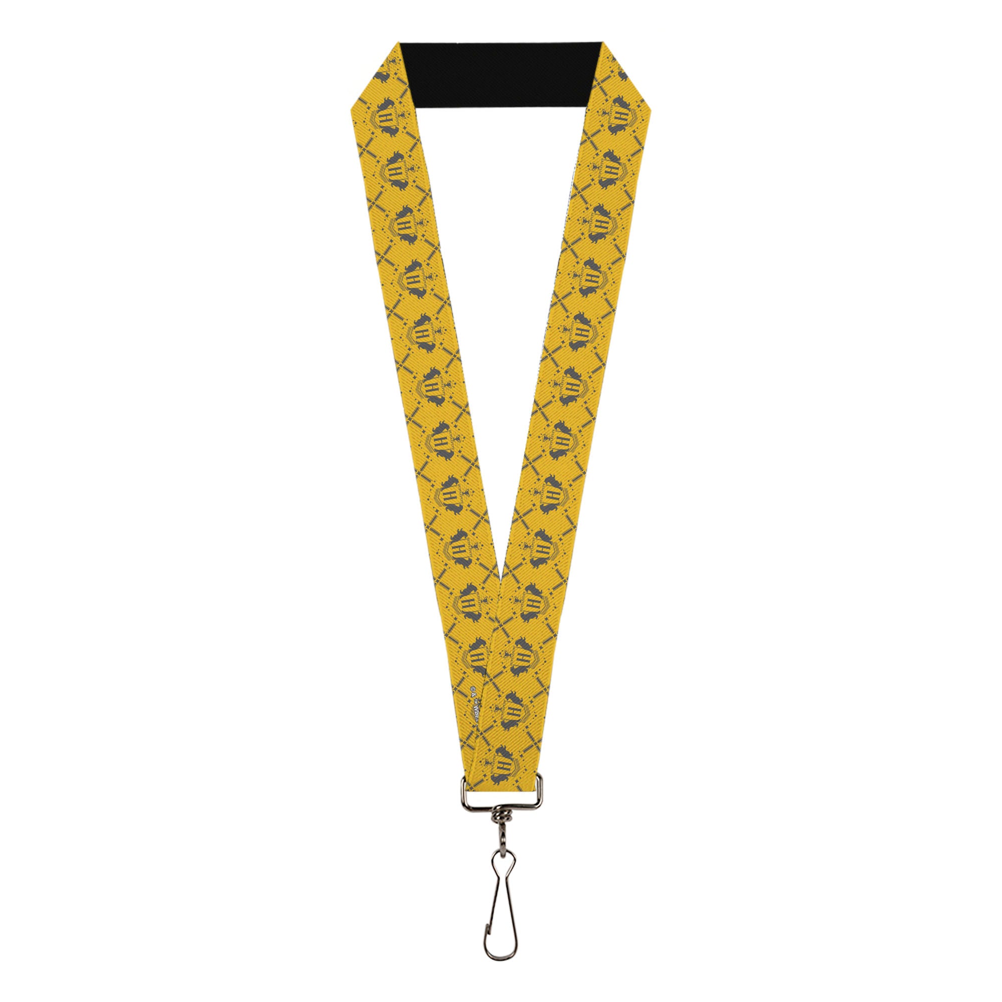 Lanyard - 1.0" - Harry Potter Hufflepuff House Pride Banner Yellow/Gray Lanyards Harry Potter