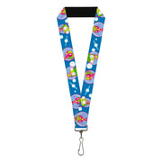 Lanyard - 1.0" - Invader Zim and GIR Poses and Planets Blue/White Lanyards Invader Zim