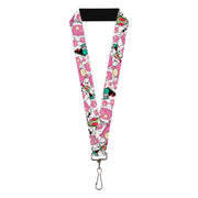 Lanyard - 1.0" - Invader Zim GIR and Piggy Doddles White/Black Lanyards Invader Zim