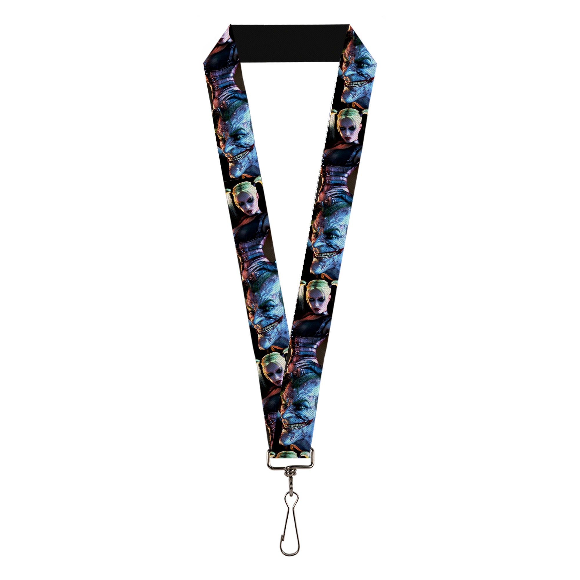 Lanyard - 1.0" - Arkham City Harley Quinn Pose & Joker Face Lanyards DC Comics