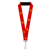 Lanyard - 1.0" - Jimmy Neutron Atoms & Molecules Red Yellow Lanyards Jimmy Neutron